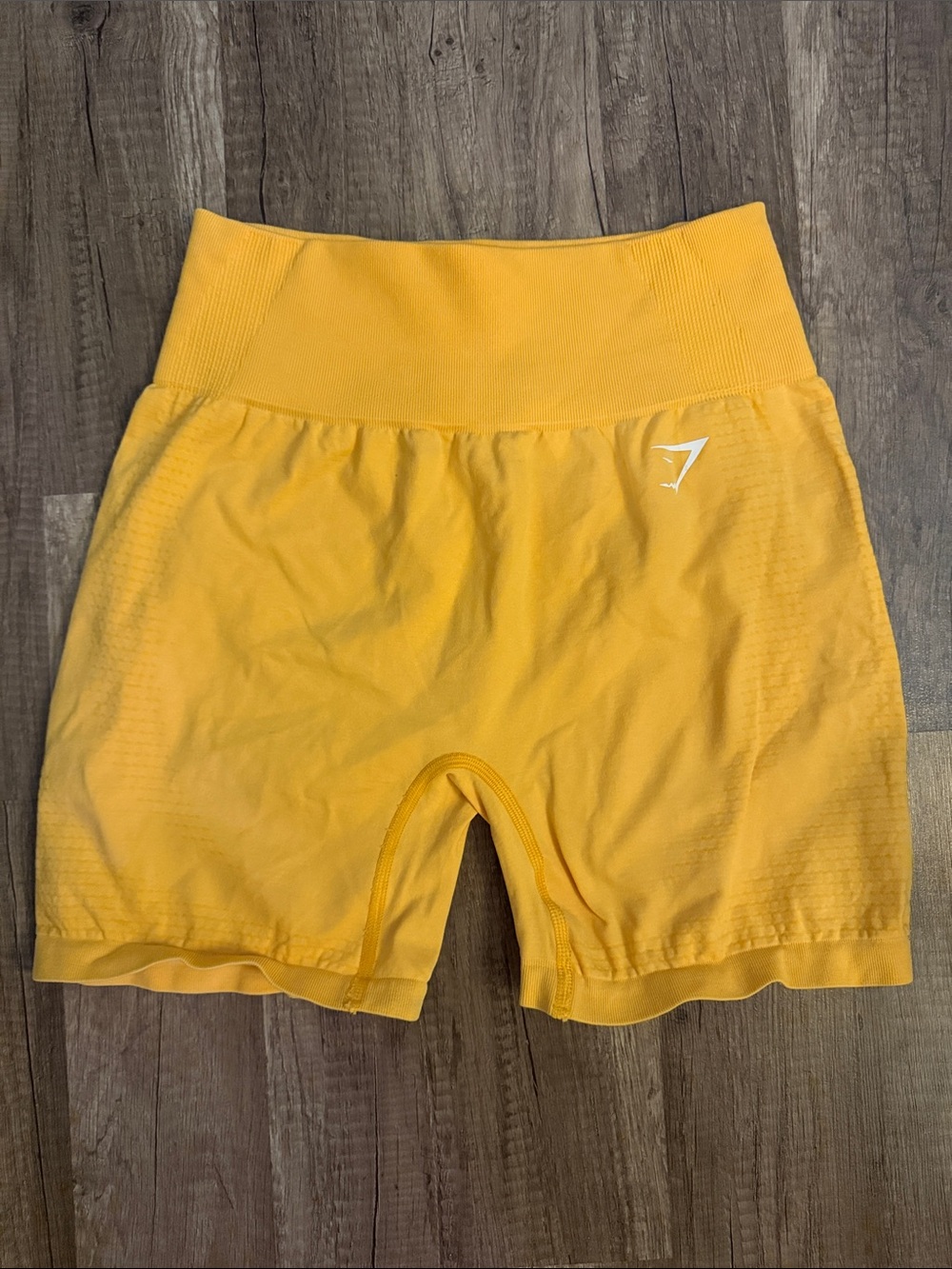 Gymshark Women’s Yellow Vital Seamless Shorts- EST. Size Large